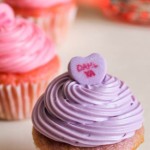 Mini Conversation Heart Cupcakes